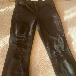 American Eagle Curvy Hi-Rise Legging Destroyed